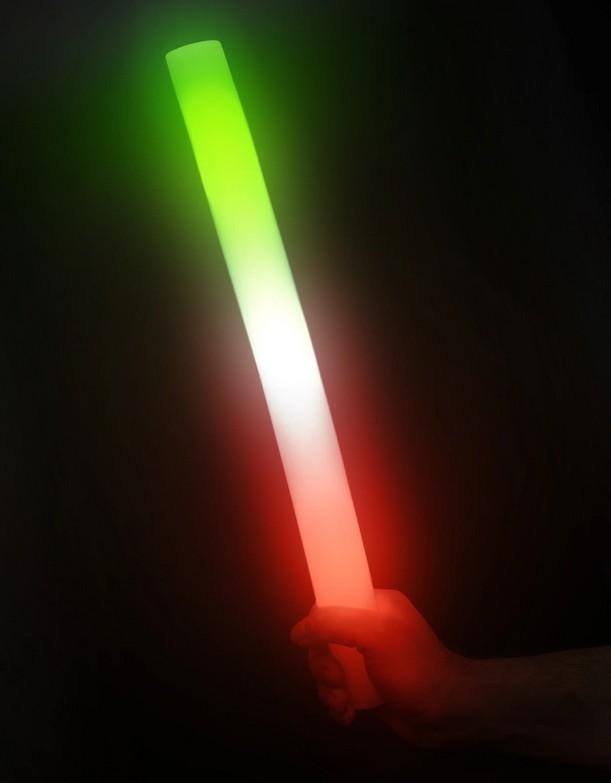 Bastone luminoso morbido a LED tricolore — bianco rosso verde